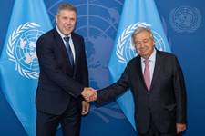 Bjarni Benediktsson forsætisráðherra og Antonio Guterres, aðalframkvæmdastjóri Sameinuðu þjóðanna. - mynd