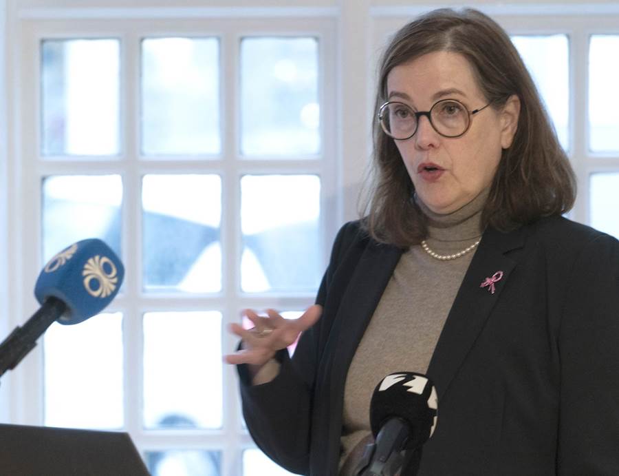 Svandís Svavarsdóttir innviðaráðherra á kynningarfundinum.