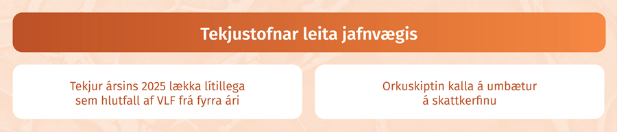 Tekjustofnar leita jafnvægis